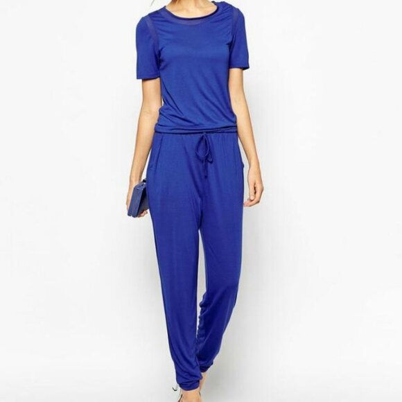 Warehouse Mesh Panel T-Shirt Jumpsuit - Picture 1 of 5